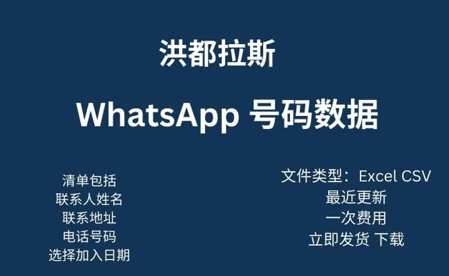 洪都拉斯 Whatsapp 数据