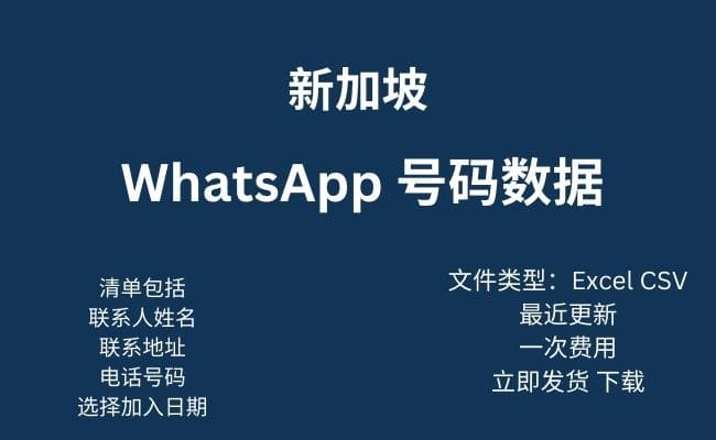 新加坡 WhatsApp 数据