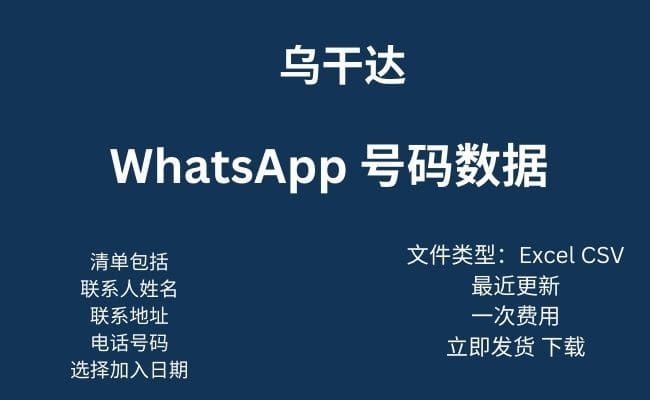 乌干达 WhatsApp 数据